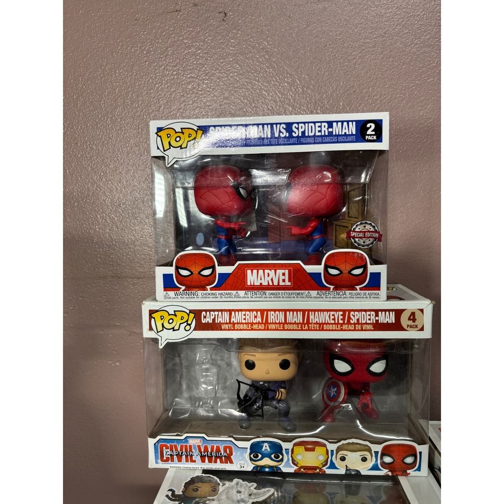 Marvel Funko Pop Bundle Avengers Endgame Hulk Valkyrie Spider-Man Meme Civil War - Picture 3 of 6